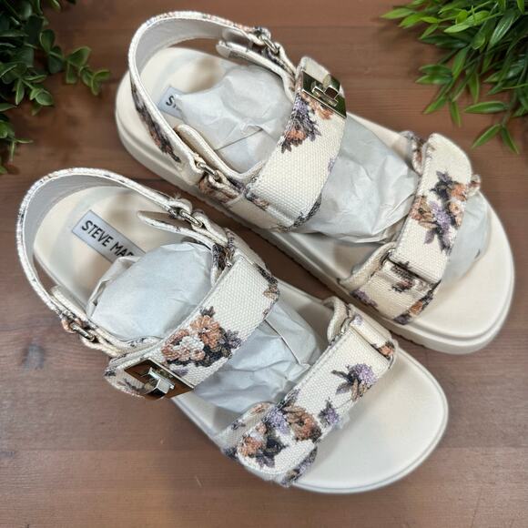 NWOT Steve Madden Women's Mona Floral Sandals Size 8 - Picture 3 of 9